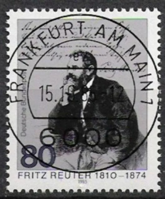 BUND Nr.1263 Fritz Reuter 1985 Vollstempel ffm