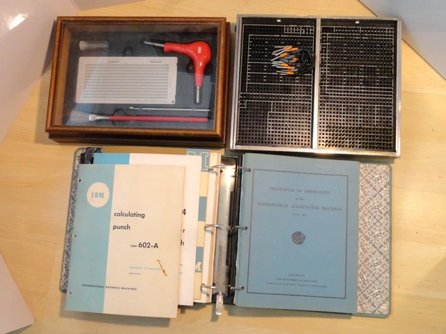 RARE IBM ACCOUNTING System Collection Plugboard, tools, and manuals ...