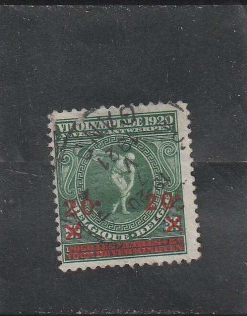 L6174 BELGIQUE TIMBRE N° Y&T 184 de 1921 " Jeux olympiques  " Oblitéré