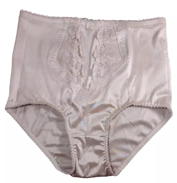 VINTAGE SPANDEX GRANNY Panties High Waist Panty Silky Satin Shiny Nude  Glossy XL $21.95 - PicClick