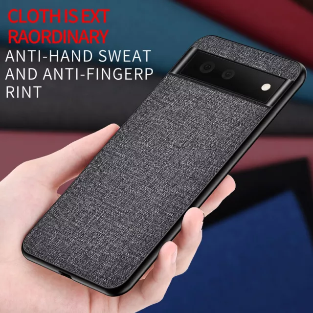 Für Google Pixel 6 Pro Handy Hülle Schale schwarz Slim Armour Hard Tasche Cover