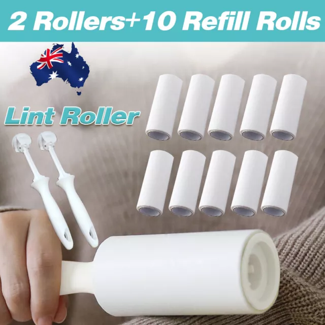 Lint Roller With Refills Sticky Remover Pet Dog Hair Clothes Sofa Dust Cleaning