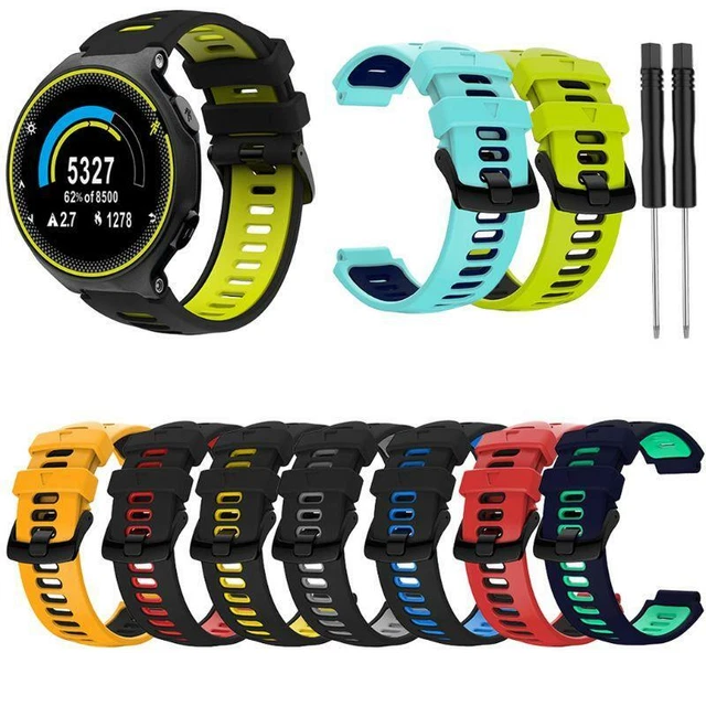 REPLACEMENT STEEL BUCKLE Silicone Strap For Garmin Forerunner