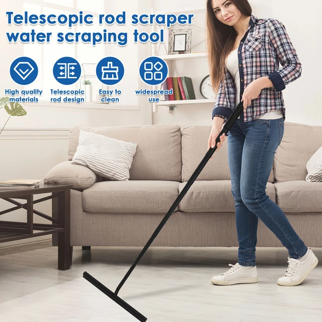 FLOOR SQUEEGEE SCRUBBER with Telescopic Handle StreakFree Shower Wiper