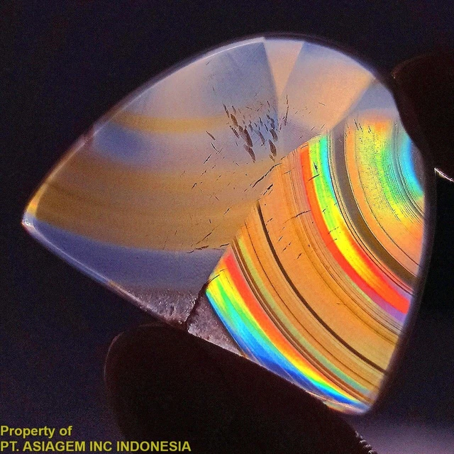 26ct 'A' Grade Rainbow IRIS AGATE ~Multi-Color Fire~ 1-of-a-kind ~100% Natural