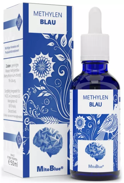 MitoBlue Premium Methylenblau Tropfen in Pharmaqualität 50ml, Made in Germany