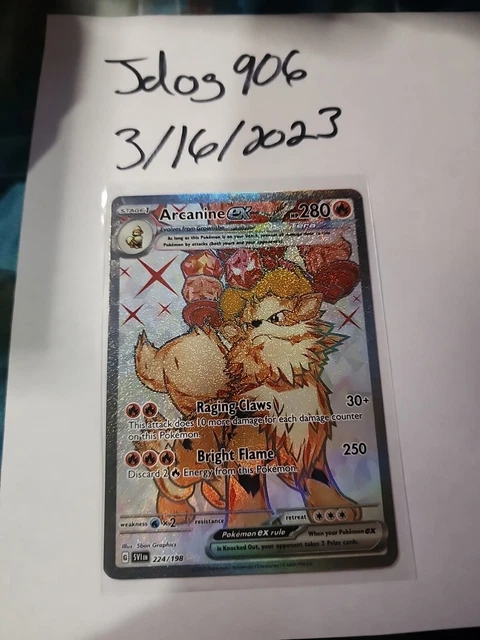 Pokemon Card Arcanine ex SR 224/198 Pokémon Scarlet and Violet ENGLISH IN-HAND