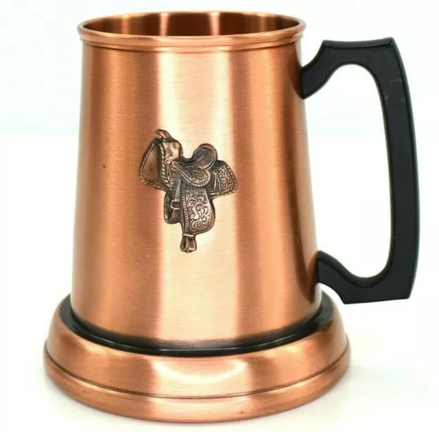 Fantasy Copperware Ltd Horse Saddle Tankard Tavern Canadian Mug Solid Copper