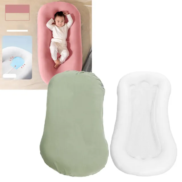 (Green)Baby Lounger Pillow Harmless Baby Pillow Durable Soft Touch Cotton For