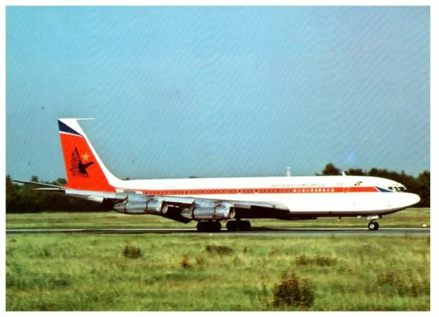 Linhas Aereas de Mocambique Boeing 707 at Hamburg 1980 Airplane Postcard