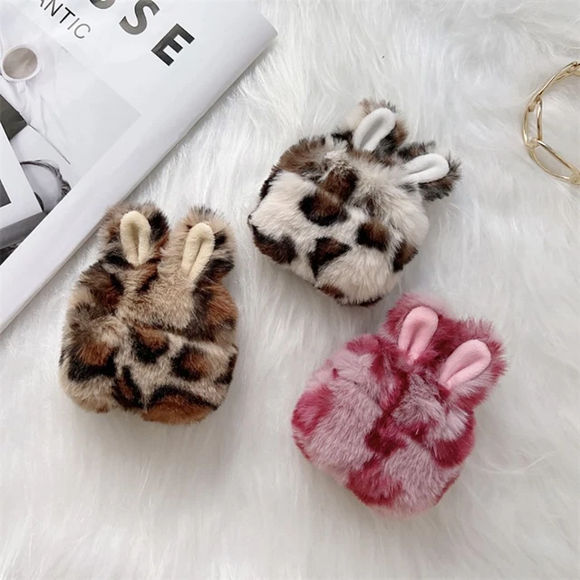 Oreilles de lapin Couverture de cas Peluche Protecteur For AirPods 1/2/3 Pro 5