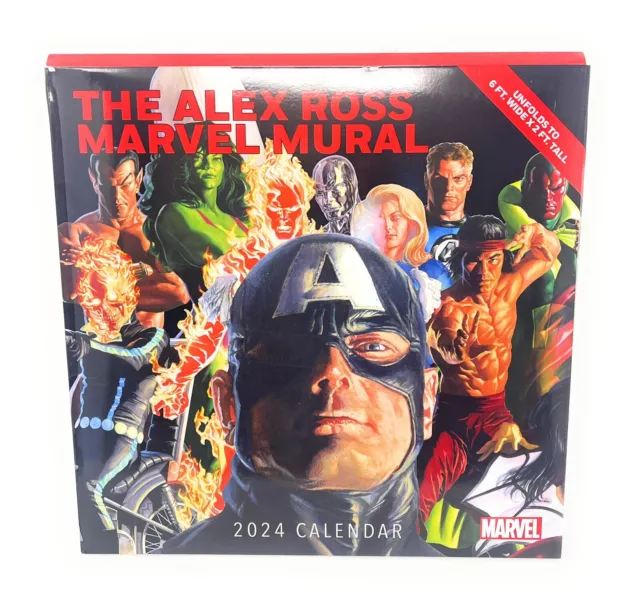 Marvel Mural 2024 12 x 12 Oversized Wall Calendar Harry Abrams Alex Ross