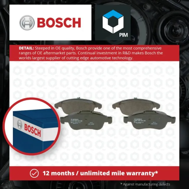 Brake Pads Set fits CITROEN BERLINGO B9, VTi Front 1.2 1.6 1.6D 08 to 18 Bosch