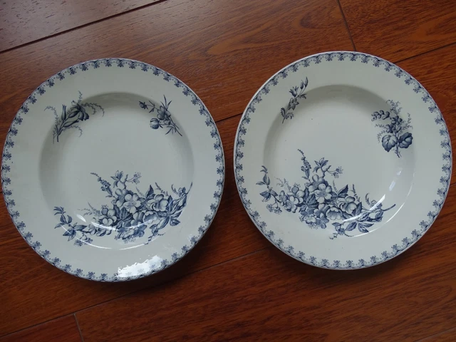 5 Anciennes Assiettes à Dessert Céladon Villeroy & Boch