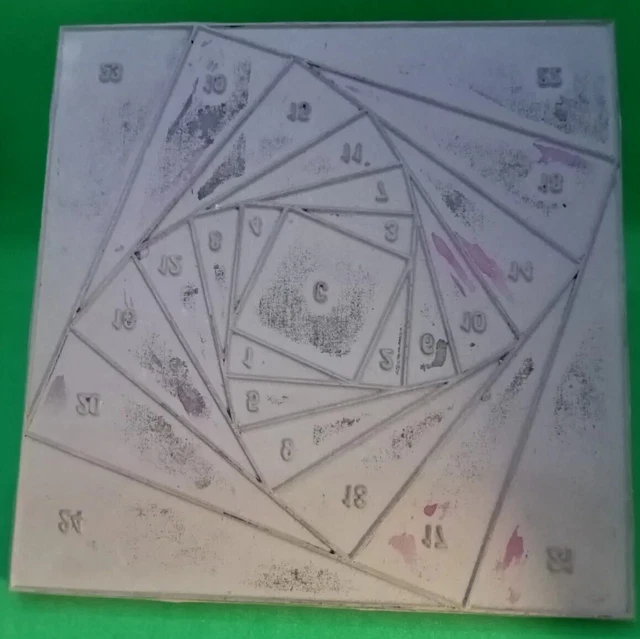 Estampilla de patchwork co. "Enorme estampilla de goma de 7" con giro de cabina de troncos