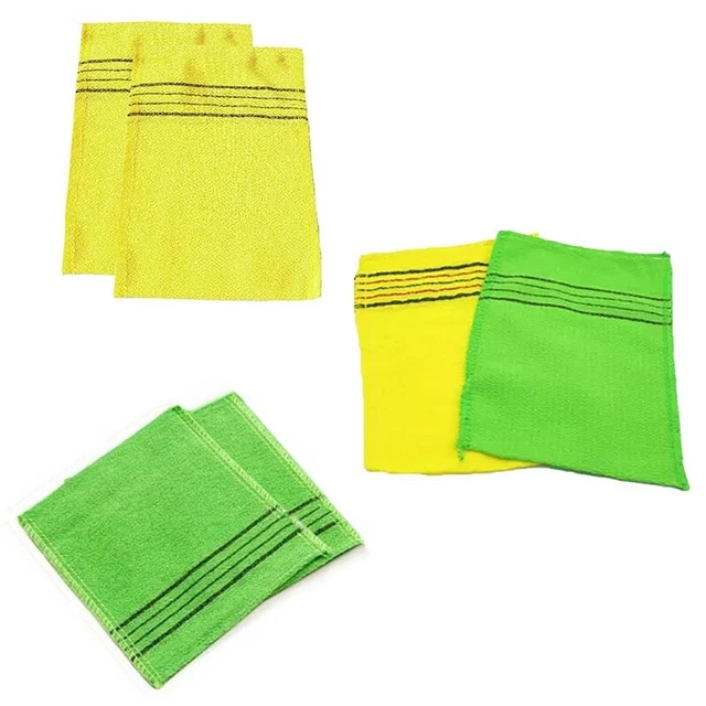 Asciugamano scrub corpo 14*15 cm pulizia corpo panno bagno massaggio esfoliante utile