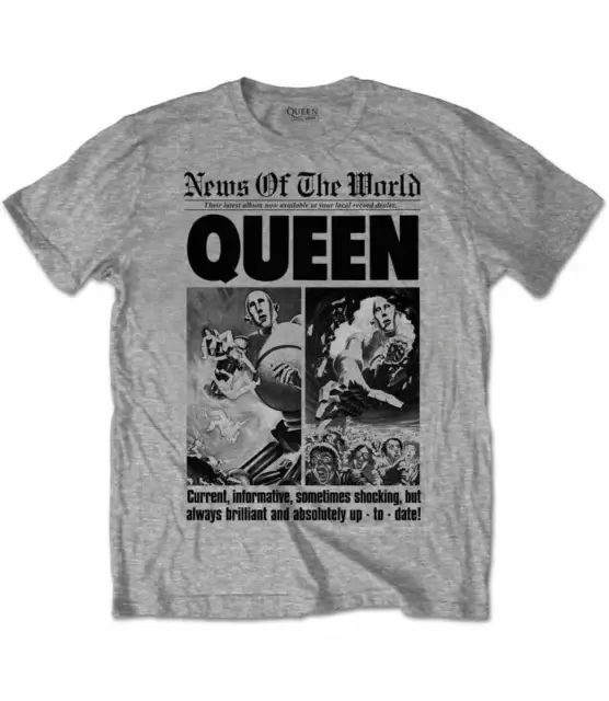 Queen News of the World 40th front page Camiseta Licencia Oficial Chico Rockoff