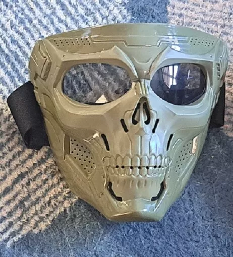 Protective mask for Nerf battles skull plastic terminator Halloween adjustable