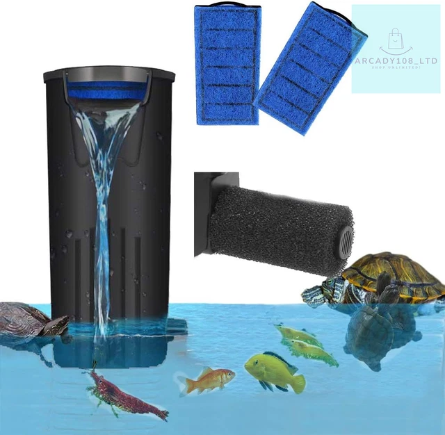 Aquarium Turtle Filter Waterfall Flow Submersible Filter Low Water Level Filter