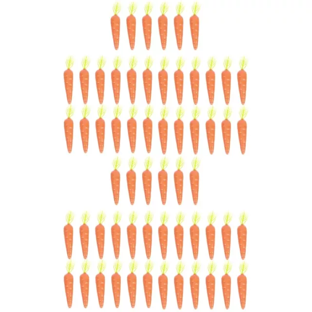 60 Pcs Plastic Simulated Carrot Decoration Decorations Basket Filler