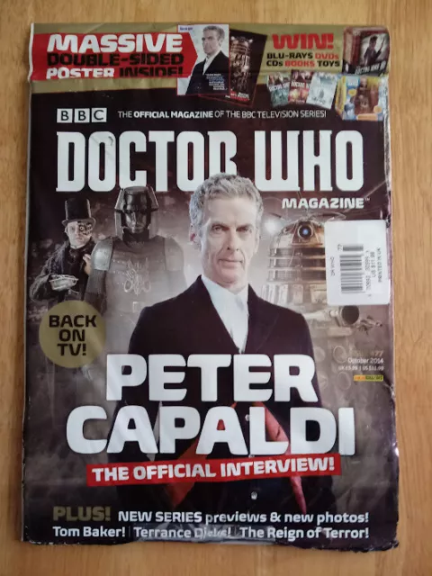 Doctor Who Magazine #477 October 2014, Peter Capaldi 1st Interview with Poster