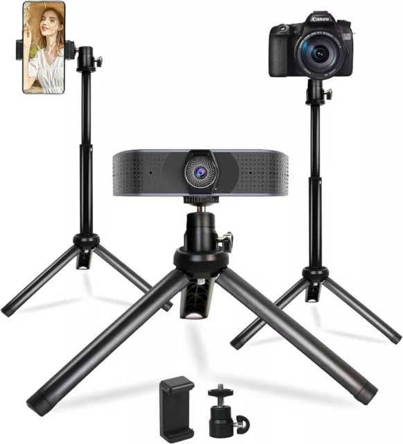 Lightweight Mini Tripod for Camera/Phone/Webcam, Extendable Stand, for Logitech