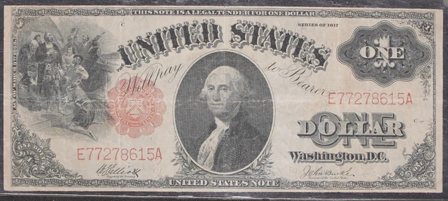1917 $ $1 dollar Legal Tender Note 