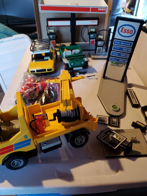 PLAYMOBIL ESSO ESTACIÓN Set Y Remolque Con Extras EUR 102,87