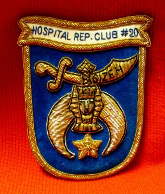 Gizeh Shriner's Jacket Patch Hospital Rep Club #20 icszc4