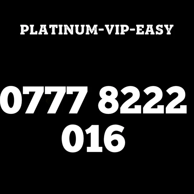 ⭐ Sim Card Platino Oro Easy Vip Numero Di Cellulare Memorabile Diamante 0777 016