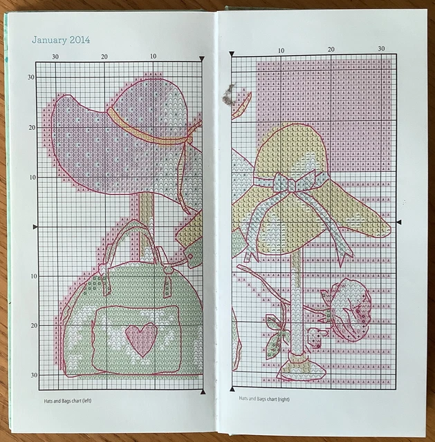 Cross Stitch Charts - 2014 Vintage Charm Stitcher’s Diary 2