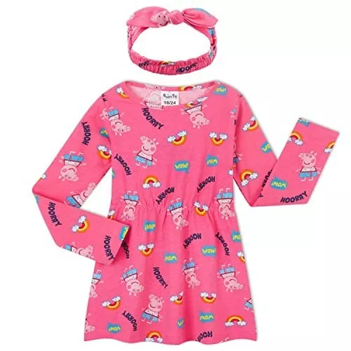 Peppa Pig Girls Dresses  Clothes Brand New With Headband 18-24 Months