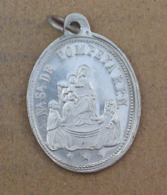 Rarität -Alte Pilger Medaille - Pompeya = Pompei - Marien Amulett - (AW118)