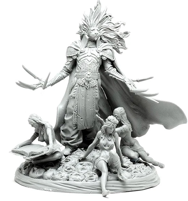 Tabletop Gaming Miniature Kingdom Death Gold Smoke Knight Unpainted Miniature – 54mm Scale, Unassembled, For KD:M Game, WH357 Gas Knight - Foto 4