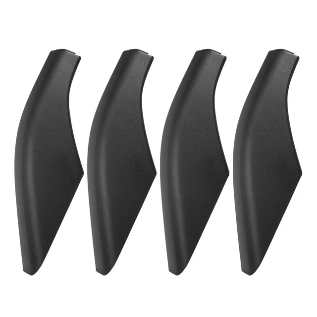 4 pezzi nero ABS auto tetto bagagli supporti guide copertura shell S