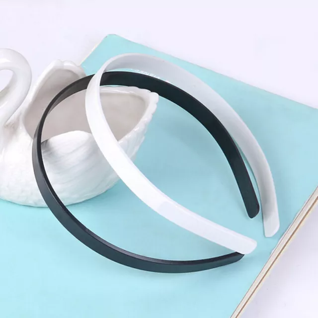 10pcs 12mm Blank Plain Plastic Headbands DIY Hair Band Accessory FyJ-tz