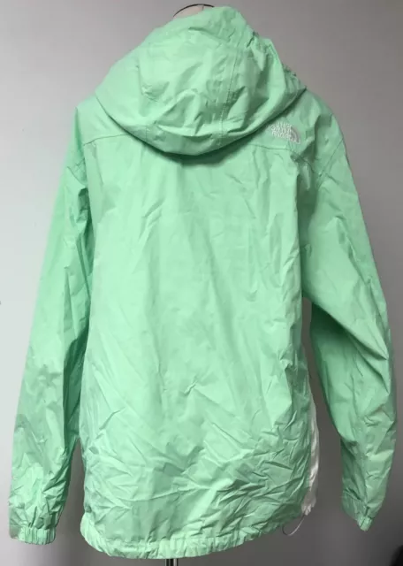 THE NORTH FACE Womens Hyvent Mint Green Hooded Shell Outdoor Hiking ...