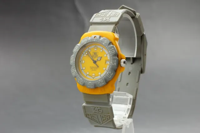 【EXC+5】 Tag Heuer Formula 1 382.513/1 Yellow/Gray Quartz Men's Watch from JAPAN