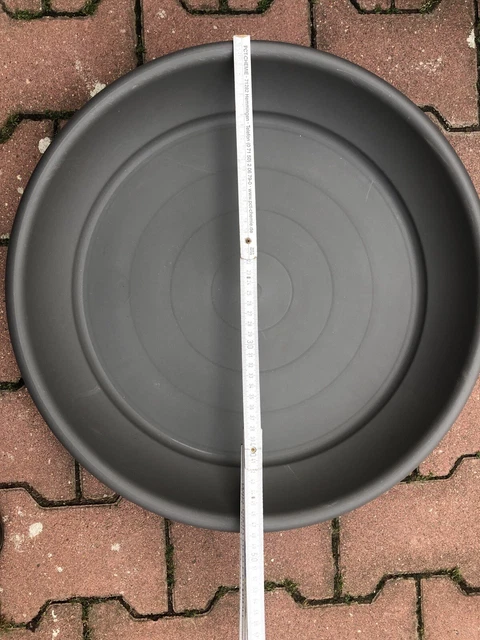 Untersetzer für Blumenkübel Blumentopf 7 Stück Anthrazit/Grau Durchmesser 48cm