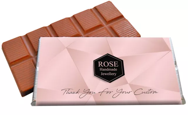 CHOCOLATE BUSINESS / THANK YOU CARDS *WITH YOUR OWN LOGO OR DESIGN*  Free Post 2