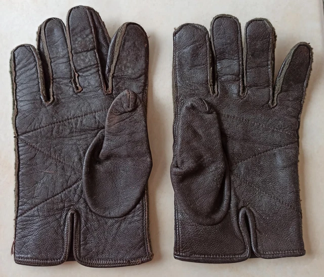 Gants en cuir à écran tactile pour femmes avec poignets en fausse fourrure | Dents