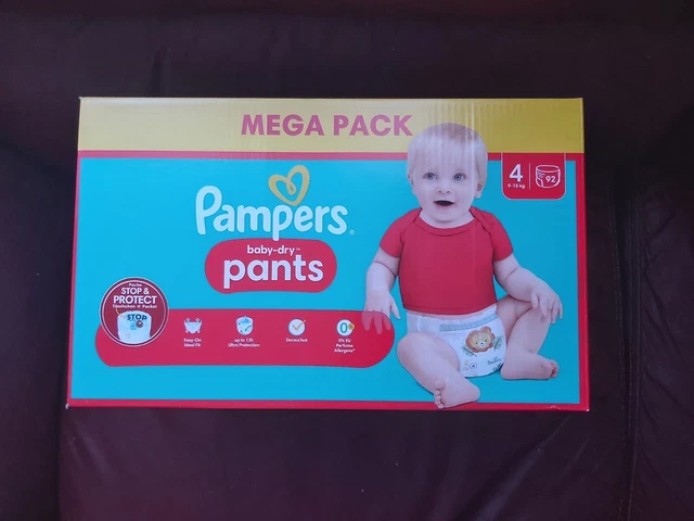 Pampers Couches-Culotte  PANTS TAILLE 4(9-15kg) 92COUCHES BABY-DRY