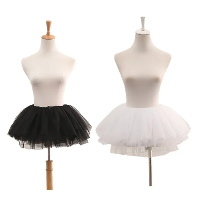 Womens 1950s Vintage Tutu Tulle Petticoat Adults Ballet Dance Solid Bubble Skirt