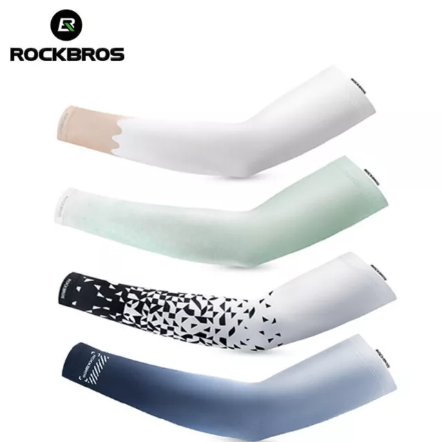 ROCKBROS Cooling Sports Stretch Arm Sleeves Sun UV Protection Cycling Fishing