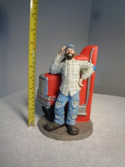 Emmett Kelly Jr Trucker  Clown Figurine Collection by Flambro