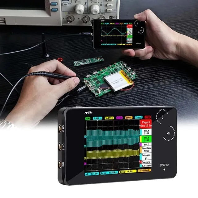 Oscilloscope de stockage numérique portable Mini DS212 1 MHz 10 MSa taux