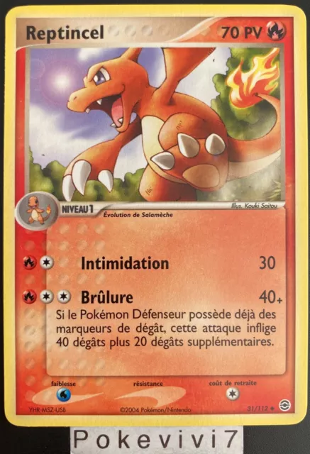 Carte Pokemon REPTINCEL 31/112 Bloc EX Rouge Feu Vert Feuille FR NEUF