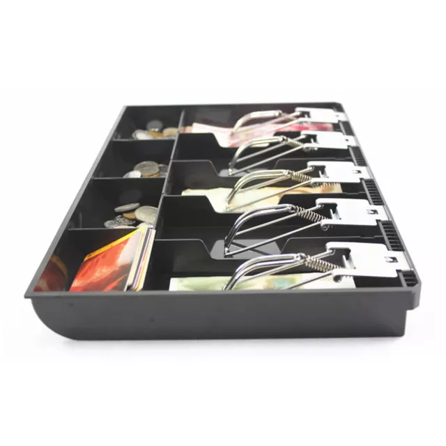 Cash Register Insert Tray With Clip ABS Storage Drawer Coin Spring Loaded