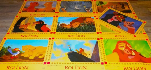 LION KING, 1994 DISNEY FRENCH LOBBY CARD SET OF 11-12"x16" w/ENVELOPE, NEW, MINT