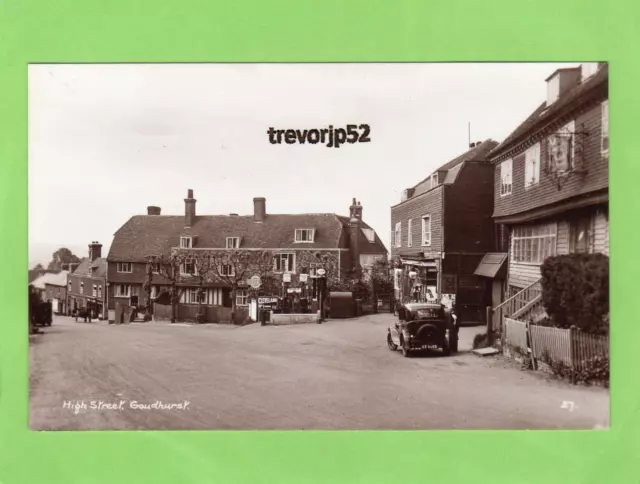 High Street Goudhurst Garage Motor Car RP pc used  Wells Series  Ref A813